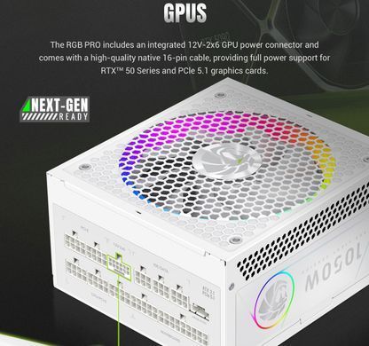 Блок живлення GAMEMAX (RGB PRO 1050G WH) [304296]