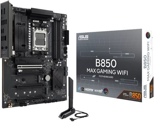 Материнcька плата ASUS B850 MAX GAMING WIFI sAM5 B850 4xDDR5 M.2 HDMI DP ATX (90MB1PR0-M0EAY0) [114413]
