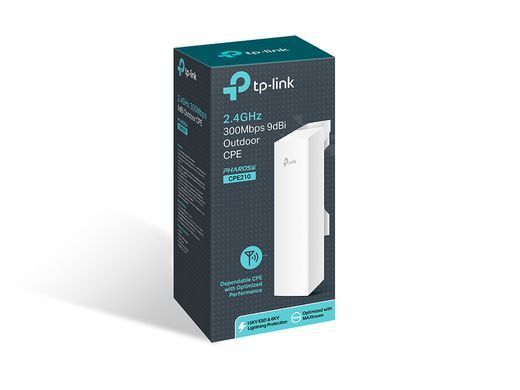 Точка доступу TP-LINK N300 2xFE passive PoE зовн. (CPE210) [104303]