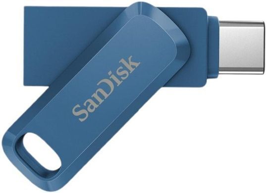 Накопичувач SanDisk 128GB USB 3.1 Type-A + Type-C Ultra Dual Drive Go Синій (SDDDC3-128G-G46NB) [109022]