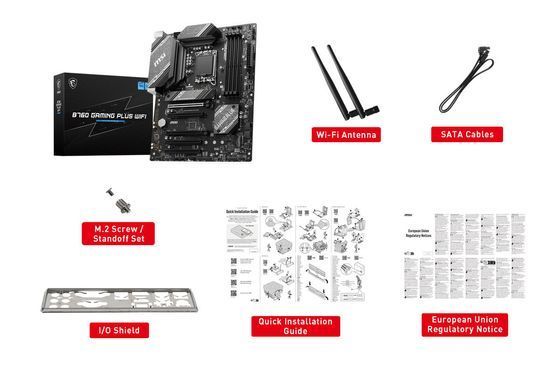 Материнcька плата MSI B760 GAMING PLUS WIFI B760 4xDDR5 M.2 HDMI DP WiFi BT ATX (911-7D98-046) [109248]