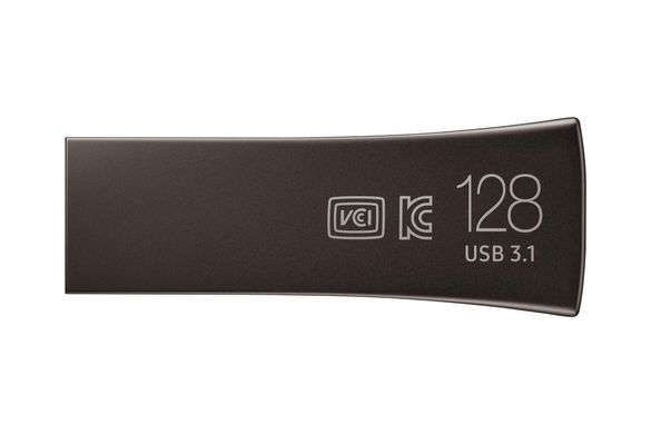 Накопичувач Samsung 128GB USB 3.1 Type-A Bar Plus Сірий (MUF-128BE4/APC) [114001]