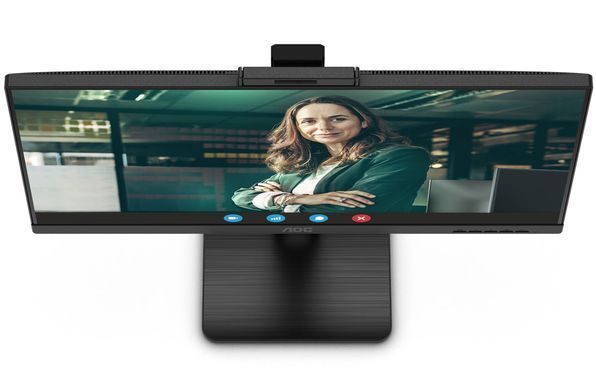 Монітор TFT 27" AOC, QHD, IPS, 75Hz, 2xHDMI, DP, USB-hub, webcam, HAS, Pivot, колонки, чорний (Q27P3QW) [405348]