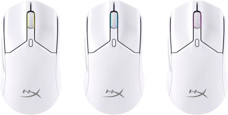 Миша HyperX Pulsefire Haste 2 mini, RGB, USB-A/WL/BT, білий (7D389AA) [104095]