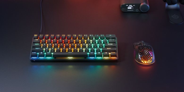 Клавіатура ігрова SteelSeries Apex Pro Mini Gen 3 UA HyperMagnetic, OmniPoint 3.0, OLED (64913) [401059]