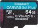 Карта пам'яті Kingston microSD 64GB C10 UHS-I U3 A2 V30 R200/W100MB/s (SDCG4/64GBSP) [110013], фото 2