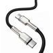 Кабель Baseus Cafule Series Metal Data Cable Type-C to Type-C 100W 1m Black (CATJK-C01) [802520], фото 3