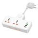 Мережевий подовжувач HOCO AC12A Reise 2-position expansion socket(PD30W/1C3A) (8.5 cm) White (6942007607100) [806291], фото 2