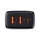 Мережевий зарядний пристрій Baseus Compact Quick Charger 30W QC+ PD (1Type-C + 2USB) Black (CCXJ-E01) [622033], фото 3