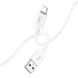 Кабель HOCO X87 Magic silicone charging data cable for iP White (6931474783202) [802371], фото 3