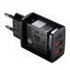 Мережевий зарядний пристрій Baseus Compact Quick Charger 30W QC+ PD (1Type-C + 2USB) Black (CCXJ-E01) [622033], фото 4