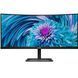 Монітор TFT 34" Philips 346E2CUAE, WQHD, VA, вигнутий, HDMI, DP, USB-С, HAS, колонки, чорний (346E2CUAE/00) [405126], фото 1
