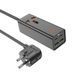 Мережевий подовжувач HOCO AC10A Barry PD65W GaN (2C2A with 1 socket) desktop charger Black (6942007601672) [802783], фото 2