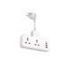 Мережевий подовжувач HOCO AC12A Reise 2-position expansion socket(PD30W/1C3A) (8.5 cm) White (6942007607100) [806291], фото 1