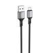 Кабель BOROFONE BX83 Micro Famous silicone charging data cable Black (6974443386387) [803319], фото 1