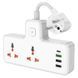 Мережевий подовжувач HOCO AC12A Reise 2-position expansion socket(PD30W/1C3A) (8.5 cm) White (6942007607100) [806291], фото 3