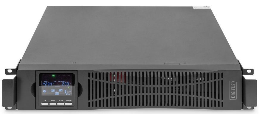 Джерело безперебійного живлення DIGITUS 1000VA/1000W, RTU2, LCD, RJ45, RS232, USB, 8xC13 (DN-170093) [102999]
