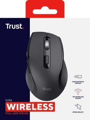 Миша Trust Sura, WL, чорний (25479_TRUST) [104139]