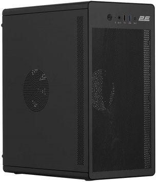 Корпус 2E Credo V285B-400 з БЖ 2E ATX400, 1xUSB3.0, 1х USB 2.0, 1xUSB Type-C, 1x120мм, VGA 300мм, mATX, чорний (2E-V285B-400) [109572]