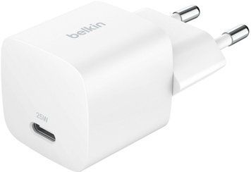 Зарядний пристрій мережевий Belkin 25Вт USB-С PD PPS, білий (WCA012KQWH) [111697]