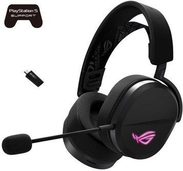 Гарнітура ігрова ASUS ROG Pelta, USB-A/BT/WL, RGB, 1.8м, чорний (90YH0410-BHUA00) [107467]