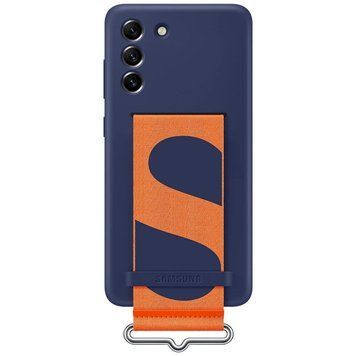 Чохол-накладка Samsung Silicone Cover with Strap для Samsung Galaxy S21 FE SM-G990 Navy (EF-GG990TNEGRU) [616533]