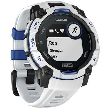Смарт-годинник Garmin Instinct 3 45mm Solar Whitestone with Whitestone/Bolt Blue Silicone (010-02934-43) [619287]