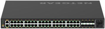 Комутатор NETGEAR M4250-40G8XF-PoE+ (GSM4248PX), 40x1GE PoE+(960Вт), 8xSFP+, AV Line керований L2 (GSM4248PX-100EUS) [15187]