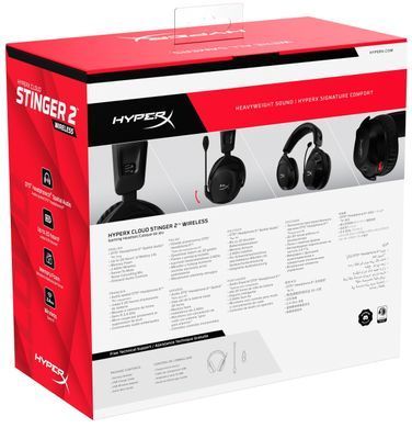 Гарнітура ігрова HyperX Cloud Stinger 2, WL/USB-A, чорний (676A2AA) [107306]