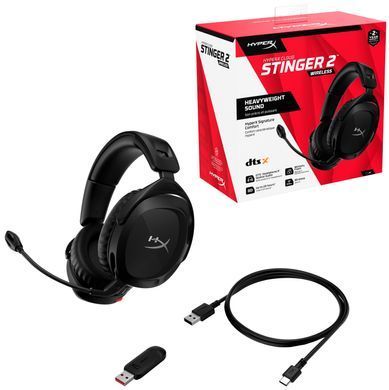 Гарнітура ігрова HyperX Cloud Stinger 2, WL/USB-A, чорний (676A2AA) [107306]