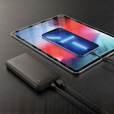 Зовнішній акумулятор HOCO J87 Tacker PD20W+QC3.0 power bank(10000mAh) Black (6931474761019) [806617]