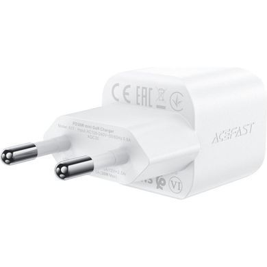 Зарядний пристрій USB-C 30W Gan A77 mini + USB-C cable Fast Charger White Acefast (6974316282853) [402170]