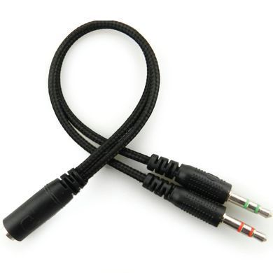 Гарнітура Sandberg MiniJack Headset Bulk, 3,5мм+converter 2х3,5мм, Black (825-30) [401995]