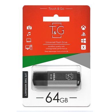 Флеш-накопичувач USB 64GB T&G 121 Vega Series Grey (TG121-64GBGY) [607246]