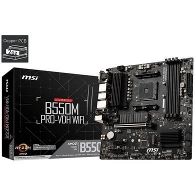 Материнська плата MSI B550M PRO-VDH Wi-Fi Socket AM4 (B550M PRO-VDH WIFI) [607641]