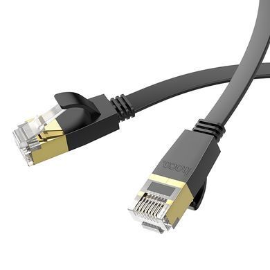 Мережевий кабель HOCO US07 General pure copper flat network cable(L=10M) Black (6931474780713) [806292]