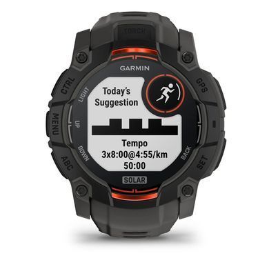 Смарт-годинник Garmin Instinct 3 50mm Solar Black with Charcoal Silicone Band (010-02935-40) [604567]