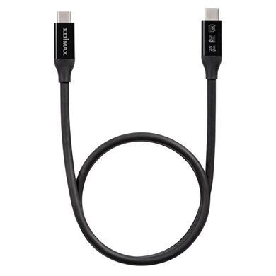Кабель Edimax UC4 V2 USB Type-C - USB Type-C (M/M), Thunderbolt 3, 240 W, 20 V, 5 A Max, 1 м, Black (UC4-010TB) (UC4-010TB V2) [604227]