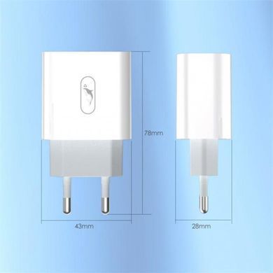 Зарядний пристрій SkyDolphin SC20 PD+QC3.0 (2USB, 3A) White (SDMZP-000121) [603319]