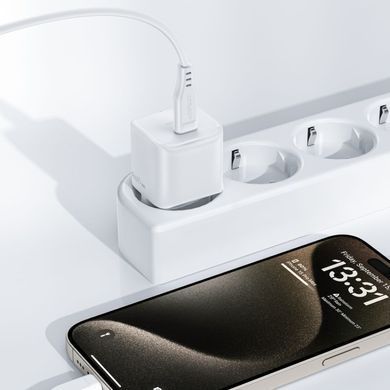 Зарядний пристрій USB-C 30W Gan A77 mini + USB-C cable Fast Charger White Acefast (6974316282853) [402170]