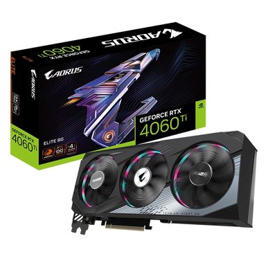 Gigabyte Відеокарта GeForce RTX 4060 Ti 8GB GDDR6 AORUS ELITE (GV-N406TAORUS_E-8GD)