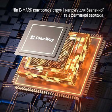 Кабель ColorWay USB Type-C + USB Type-C (M/M), 5.0 А, 1 м, Black (CW-CBPDCC069-BK) [604385]