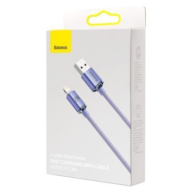 Кабель Baseus Crystal Shine USB - Lightning (M/M), 2.4A, 2 м Purple (CAJY000105) [604333]