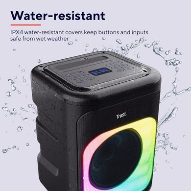 Портативна акустична система Trust Azura 50Вт, 1.0, ВТ 5.2, TWS, MP3, IPX4, RGB, Чорний (25280_TRUST) [113296]