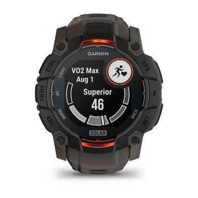 Смарт-годинник Garmin Instinct 3 50mm Solar Black with Charcoal Silicone Band (010-02935-40) [604567]