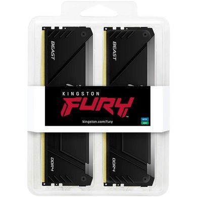 Модуль пам`яті DDR4 2x16GB/3200 Kingston Fury Beast RGB (KF432C16BB12AK2/32WP) [614174]