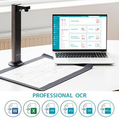 Сканер A3 Canon IRIScan Desk 7 Pro (85MP, 600dpi, 4912x3680, 4K Camera, USB, книжковий, чорний) (464415/4430V330) [405531]