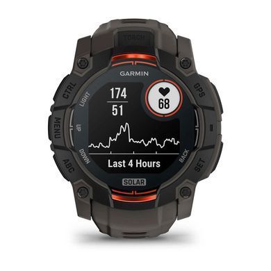 Смарт-годинник Garmin Instinct 3 50mm Solar Black with Charcoal Silicone Band (010-02935-40) [604567]