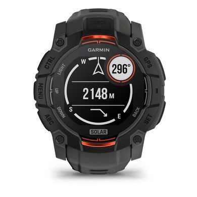 Смарт-годинник Garmin Instinct 3 50mm Solar Black with Charcoal Silicone Band (010-02935-40) [604567]