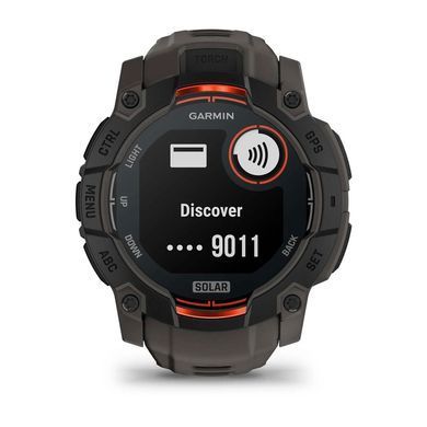 Смарт-годинник Garmin Instinct 3 50mm Solar Black with Charcoal Silicone Band (010-02935-40) [604567]